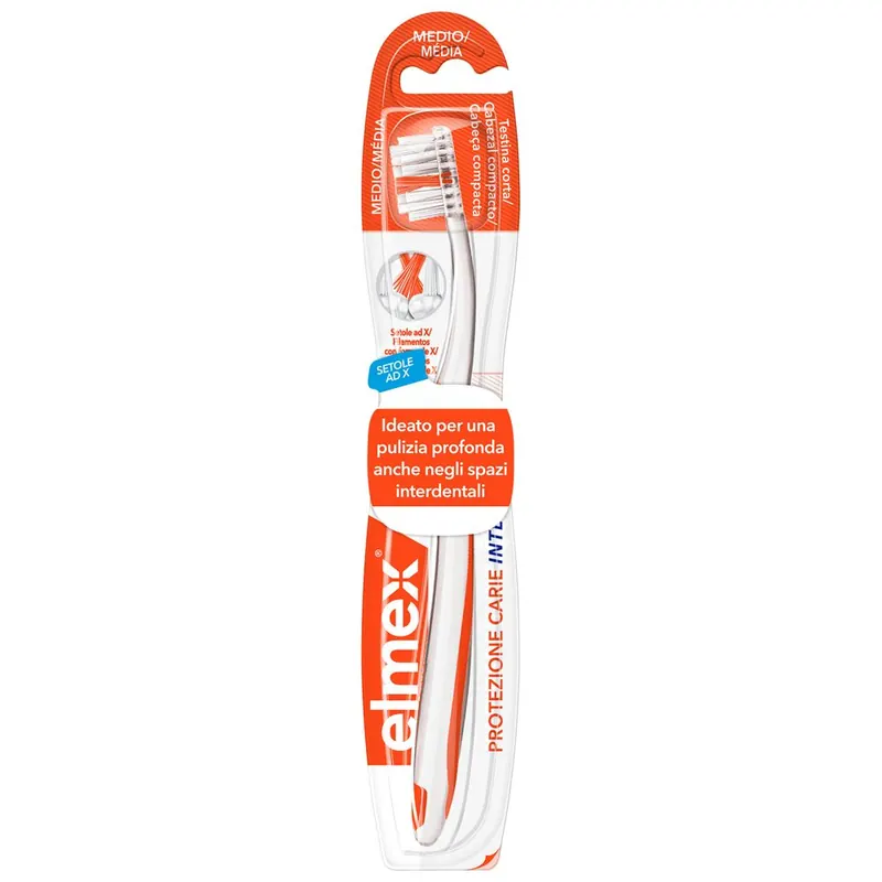 Elmex® Spazzolino Protezione Carie Inter X Medio - Risparmia il 10% con il codice: elmex0926