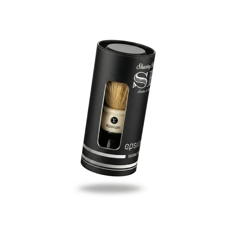 Epsilon Silver Tip Fibre Black & White Shaving Brush 54/26mm