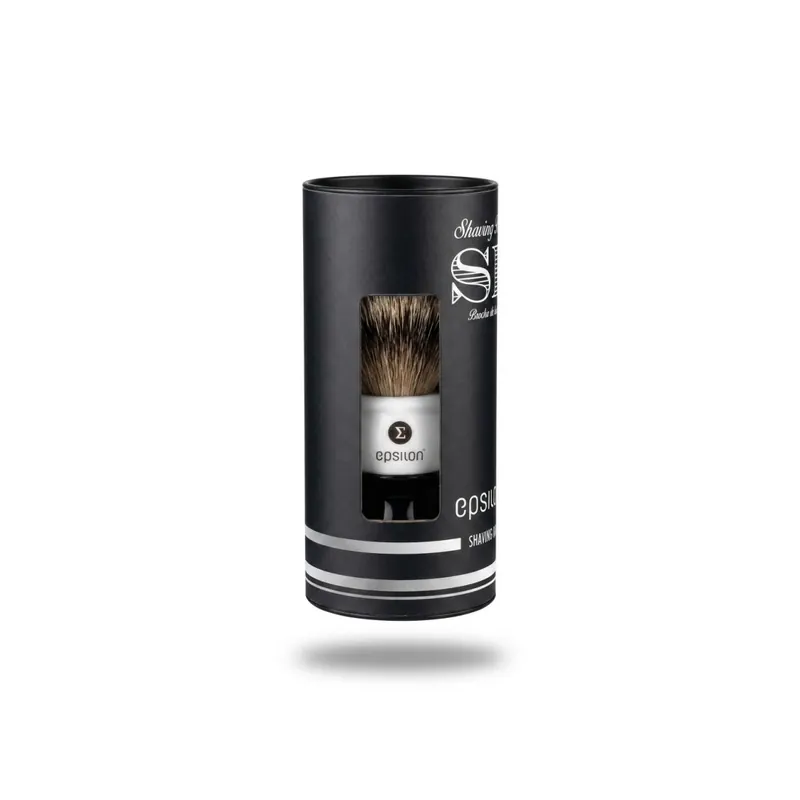 Epsilon Silvertip Badger Shaving Brush Black & White 55/26mm