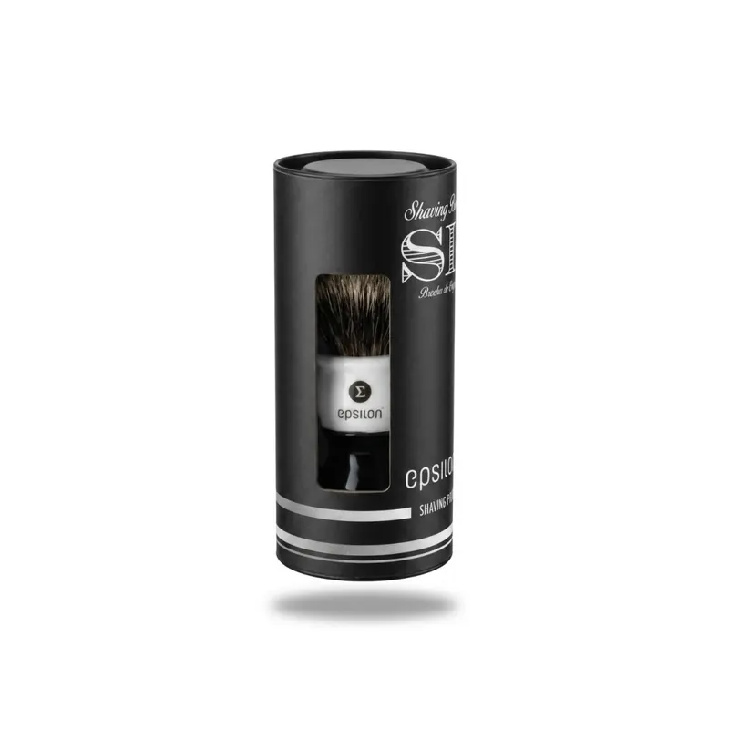Epsilon Two Band Badger Shaving Brush Black & White 55/26mm