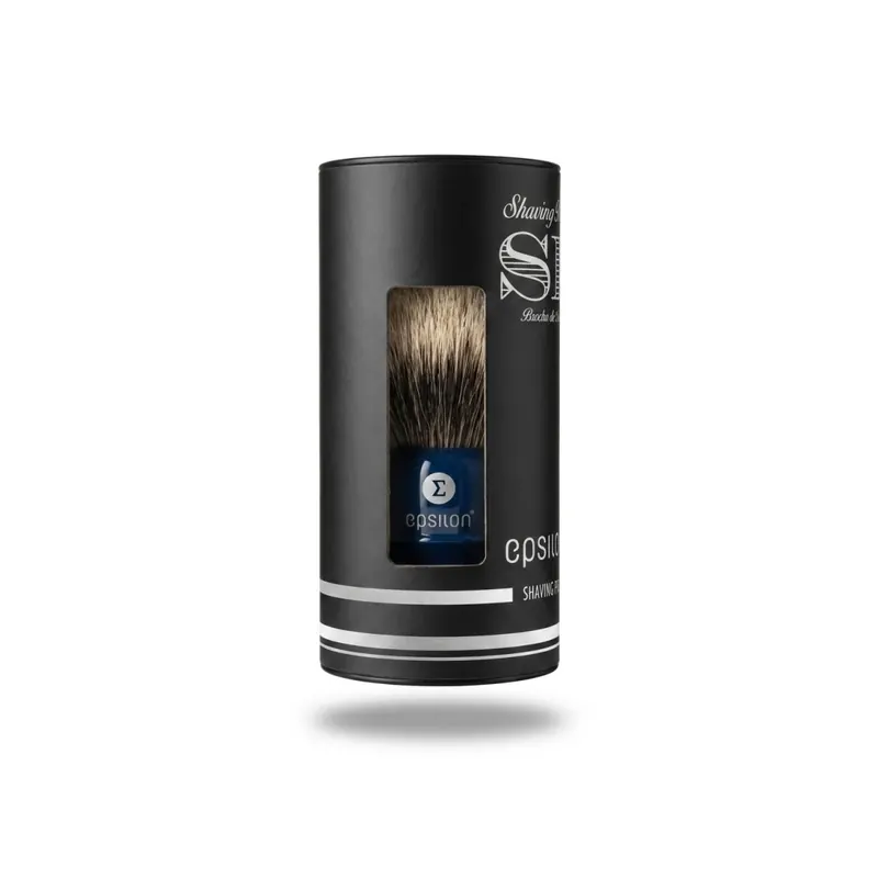 Epsilon Two Band Badger Shaving Brush Blue 55/26mm