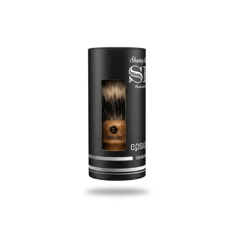 Epsilon Two Band Badger Shaving Brush Wooden Fan Shape 49/26mm