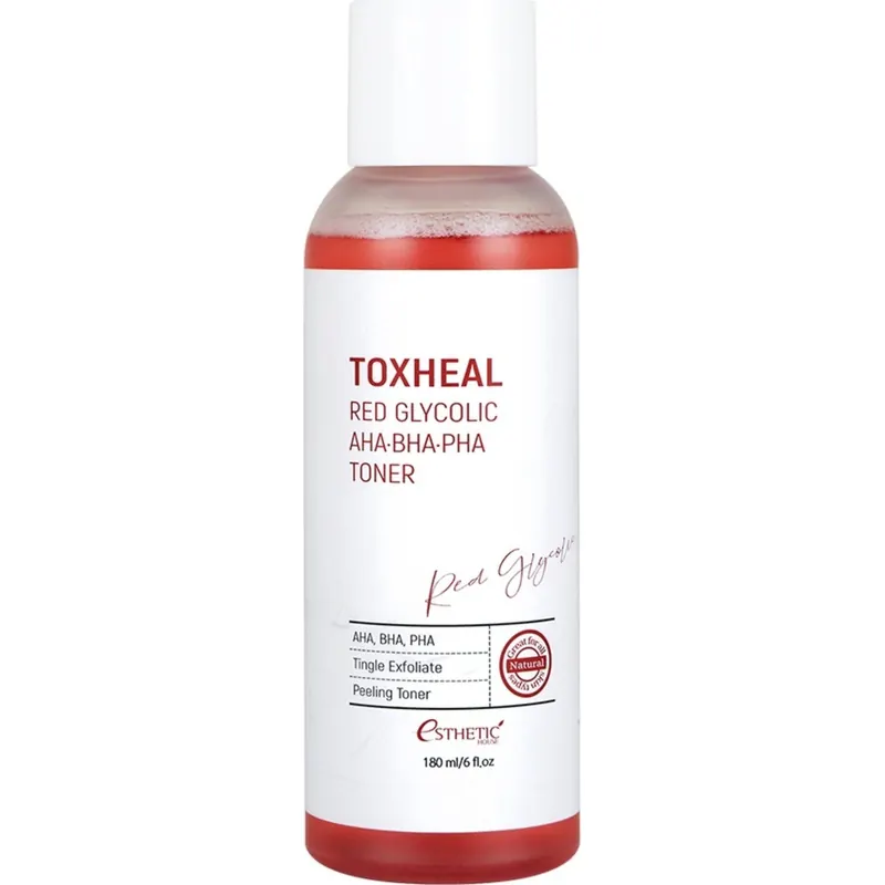 Esthetic House Toxheal Red Glycolic AHA-BHA-PHA Toner, 180 ml