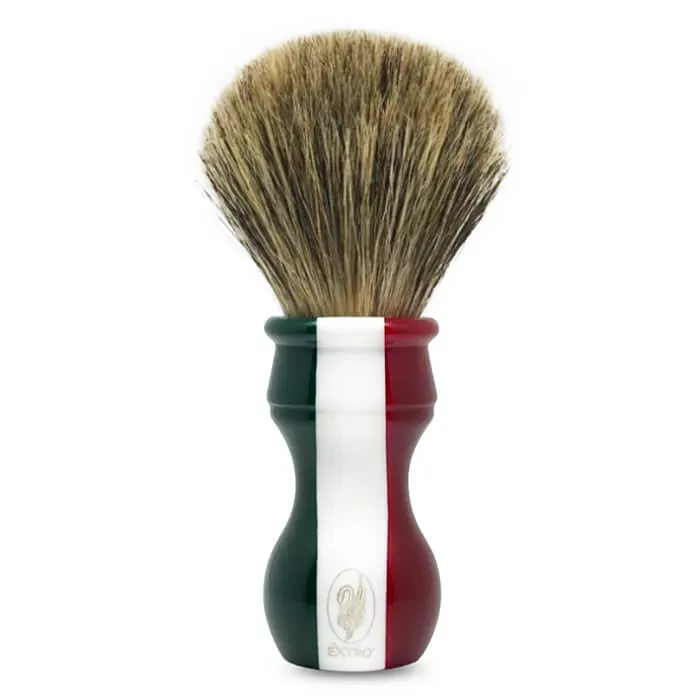 Extro pennello da barba misto setola e tasso bandiera Italiana