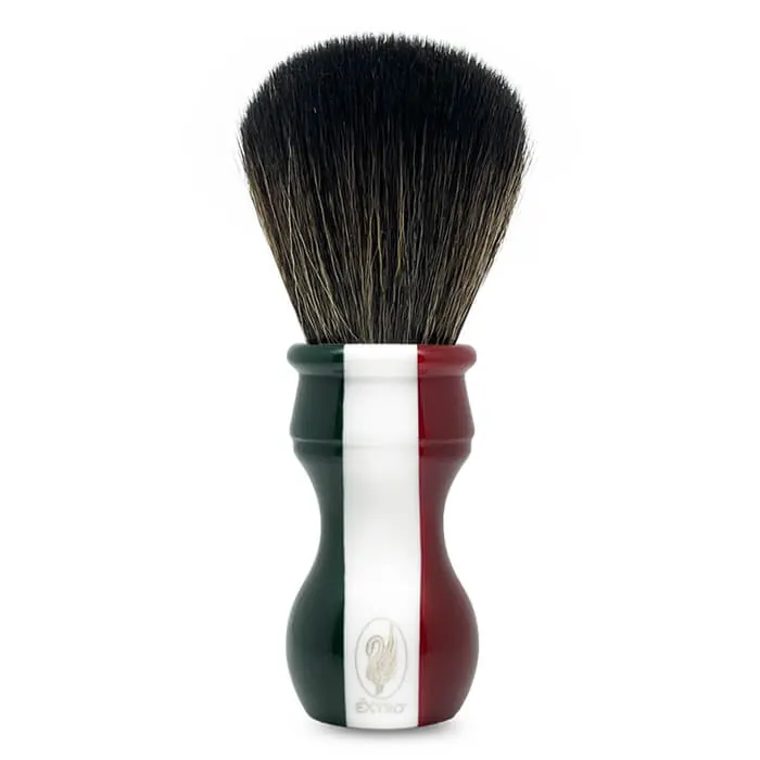 Extro pennello da barba sintetico bandiera Italiana medium hard