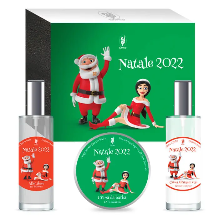 Extro Set Natale Sapone da barba dopobarba e crema idratante