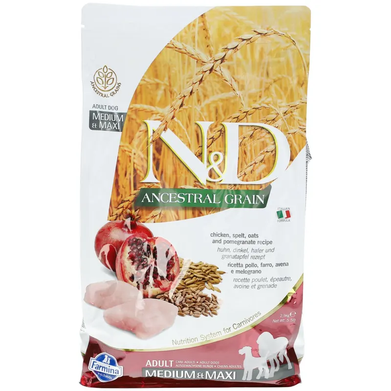 Farmina® N&D Ancestral Grain Chicken & Pomegranate Adult Medium & Maxi