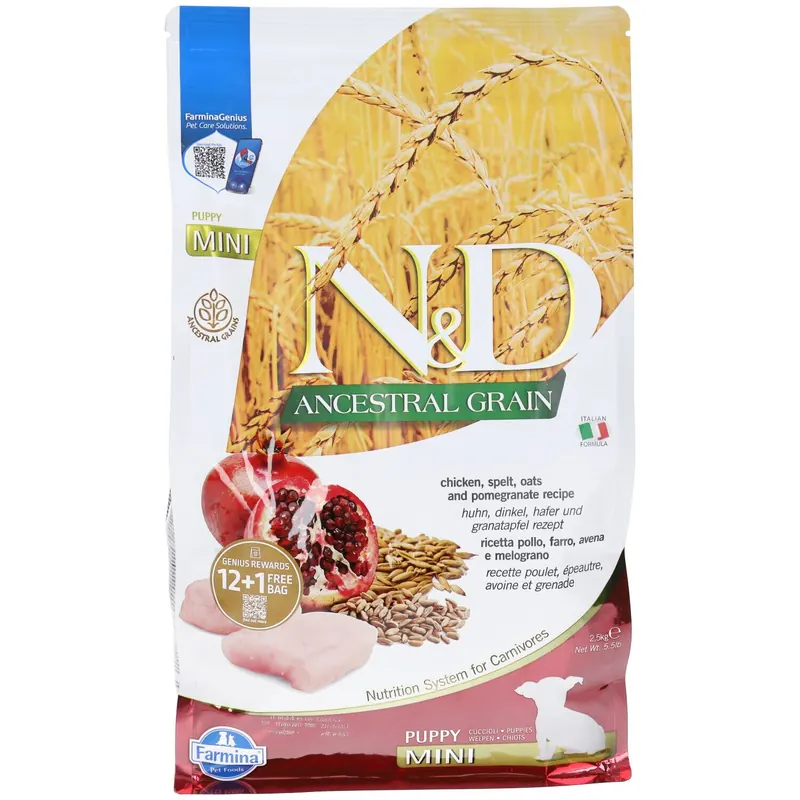 Farmina® N&D Ancestral Grain Chicken & Pomegranate Puppy Mini