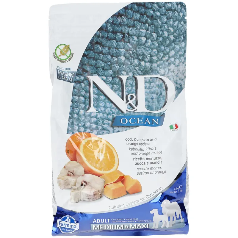 Farmina® N&D Ocean Cod, Pumpkin & Orange Adult Medium & Maxi