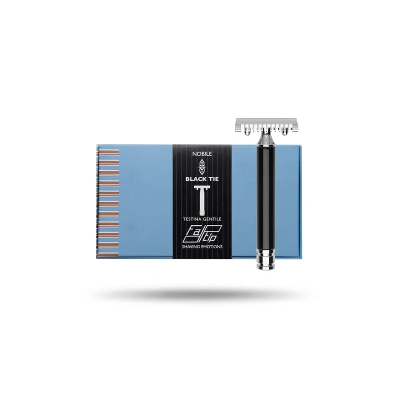 Fatip Black Tie ''Nobile'' Double Edge Safety Razor Open Comb