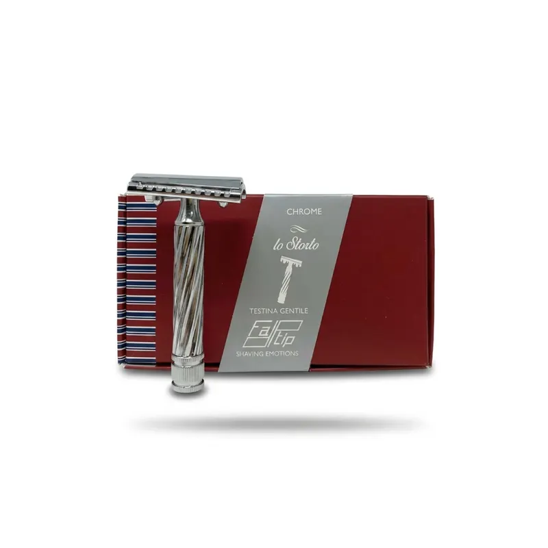 Fatip Chrome Slant Close Comb Double Edge Safety Razor