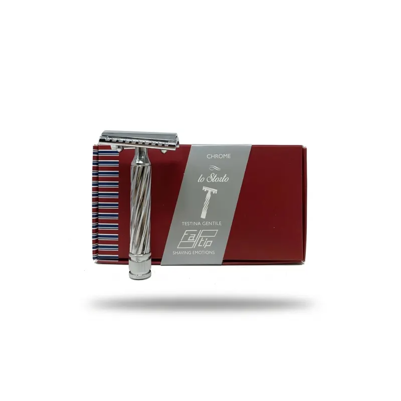 Fatip Piccolo Chrome Slant Close Comb Double Edge Safety Razor