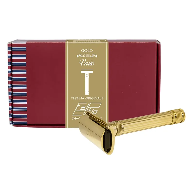 Fatip rasoio di sicurezza regolabile Vario gold originale pettine aperto