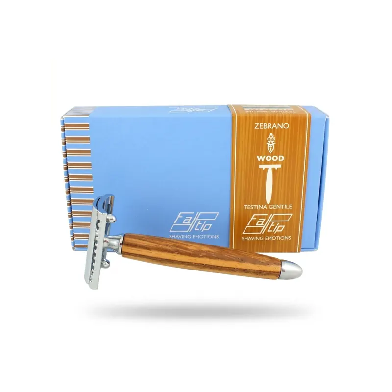 Fatip Zebrano Wood ''Gentile'' Double Edge Safety Razor Closed Comb