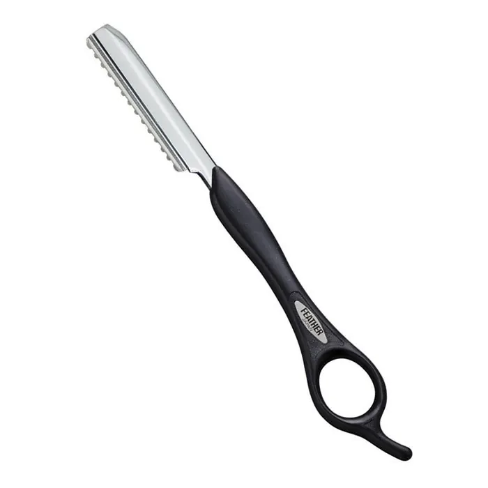 Feather sfilzino styling razor manico nero