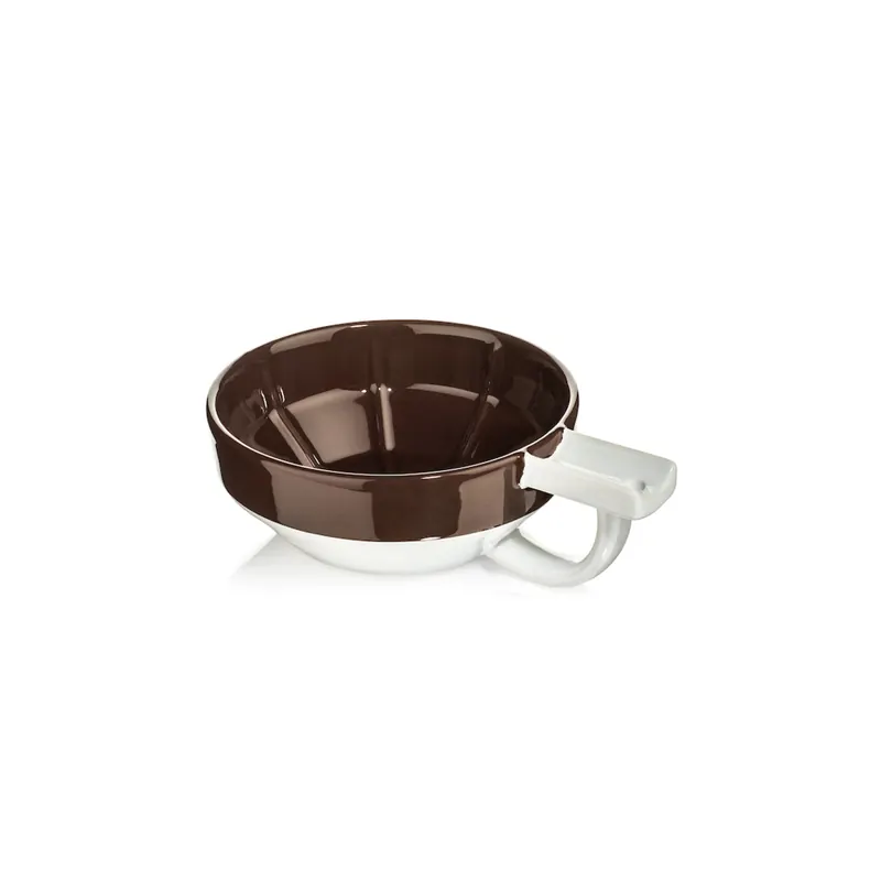 Fine Accoutrements Brown & White Lather Bowl with StaticHole Technology