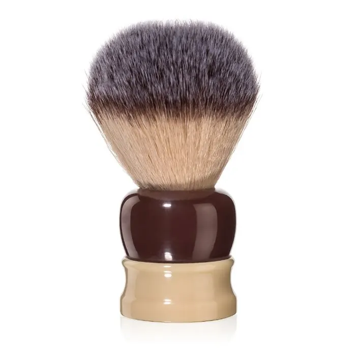 Fine pennello da barba sintetico Stout Crimson and Ivory 24mm