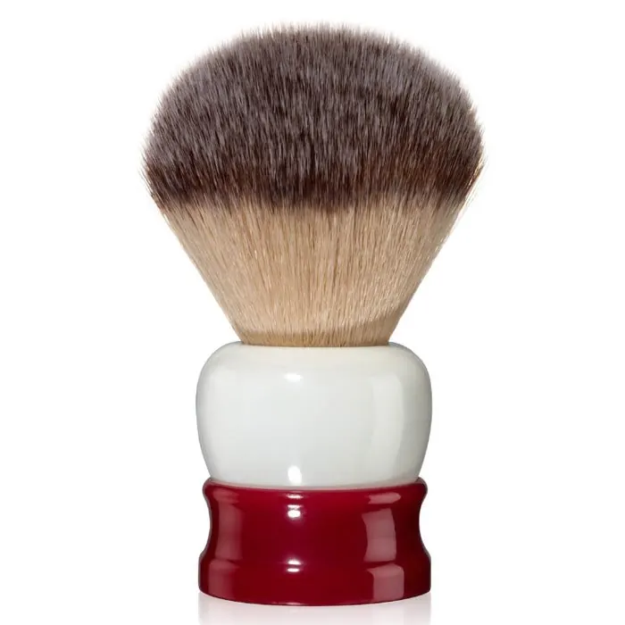 Fine pennello da barba sintetico stout Red and White 24mm