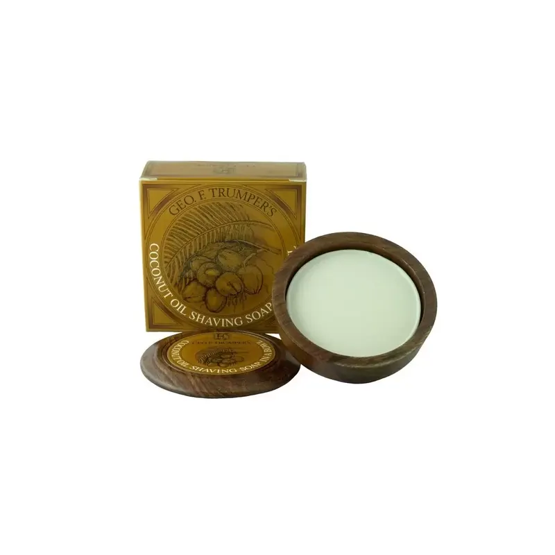 Geo.F.Trumper Coconut Hard Shaving Soap Wooden Bowl 80gr