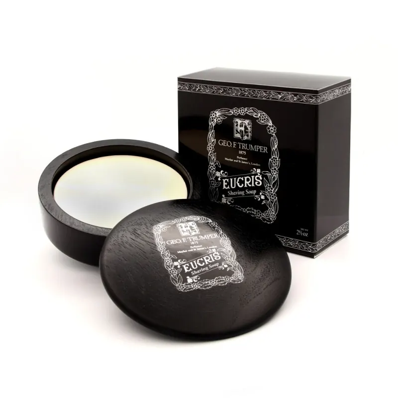 Geo F Trumper Eucris Wooden Shaving Bowl & Soap