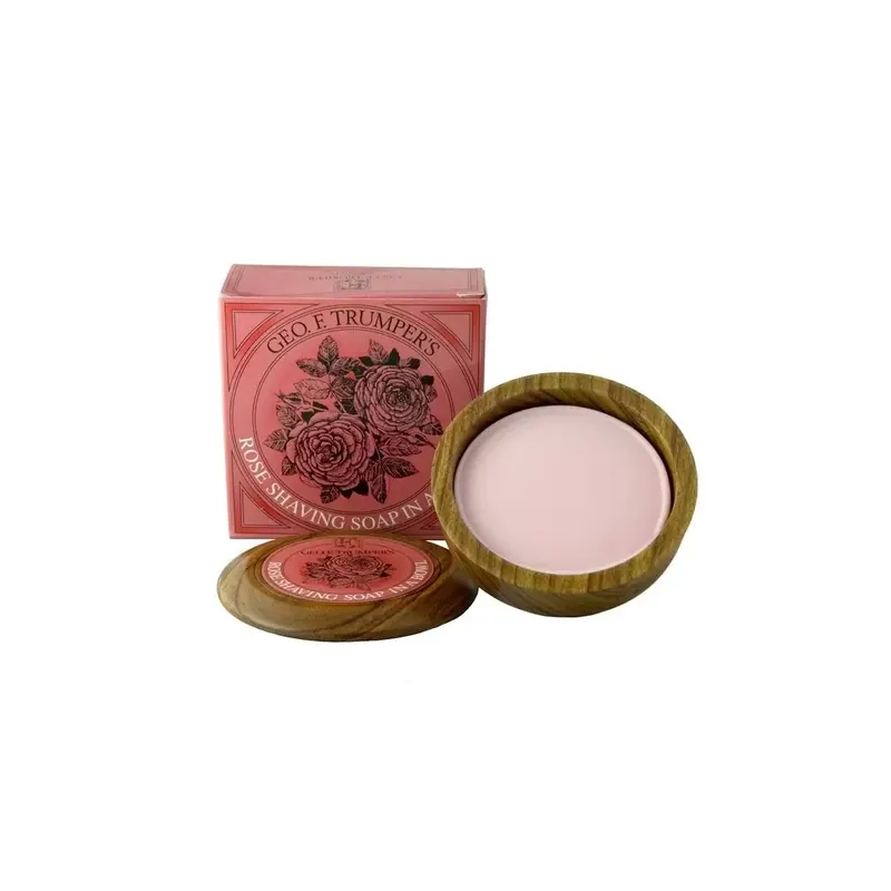 Geo.F.Trumper Roses Hard Shaving Soap Wooden Bowl 80gr