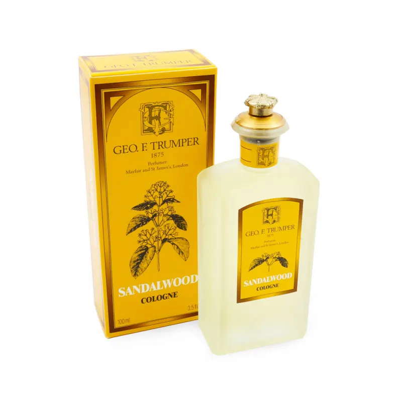 Geo F Trumper Sandalwood Cologne In A Glass Bottle 100ml