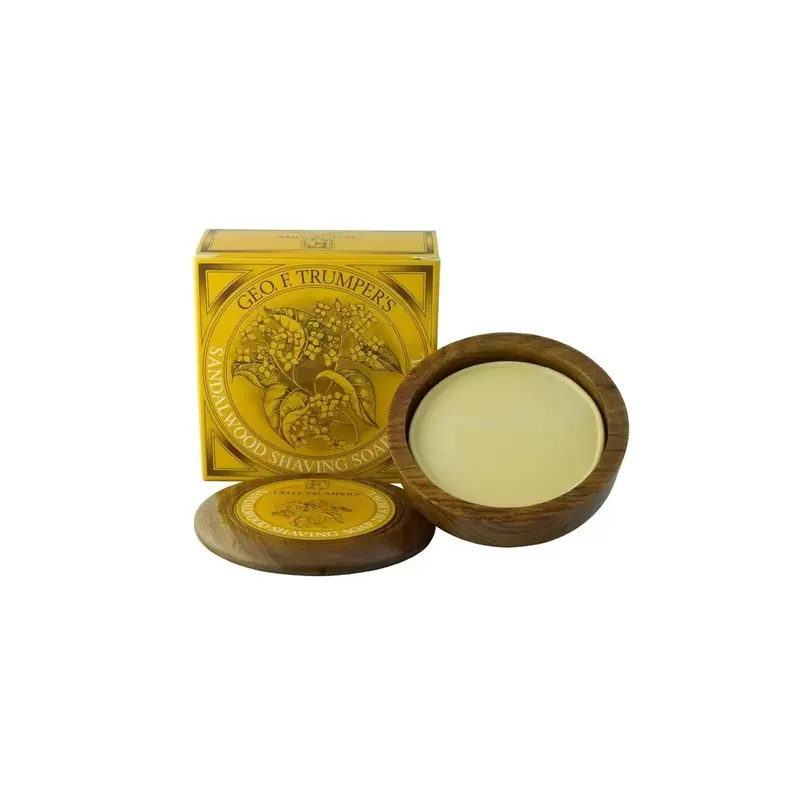 Geo F. Trumper Sandalwood Hard Shaving Soap Wooden Bowl 80gr