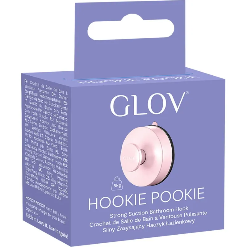 GLOV Hookie Pookie Strong Suction Bathroom Hook, White