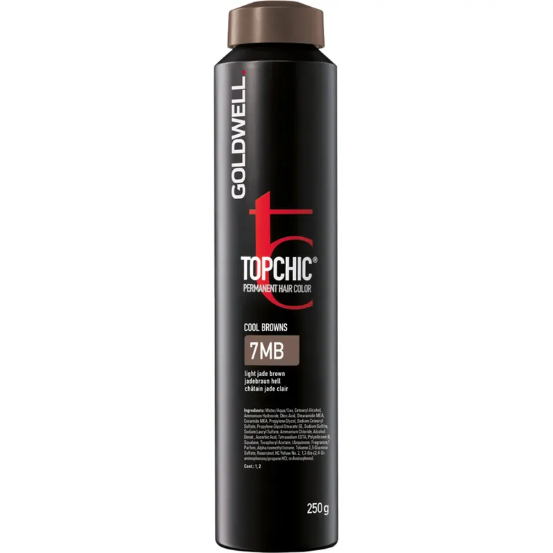 GOLDWELL Topchic Permanent Hair Color Cool Browns Dose, 7MB light jade brown (250 ml)