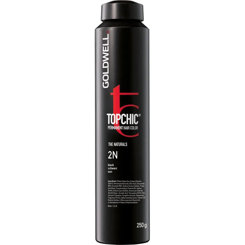 GOLDWELL Topchic Permanent Hair Color Dose, 2N black (250 ml)