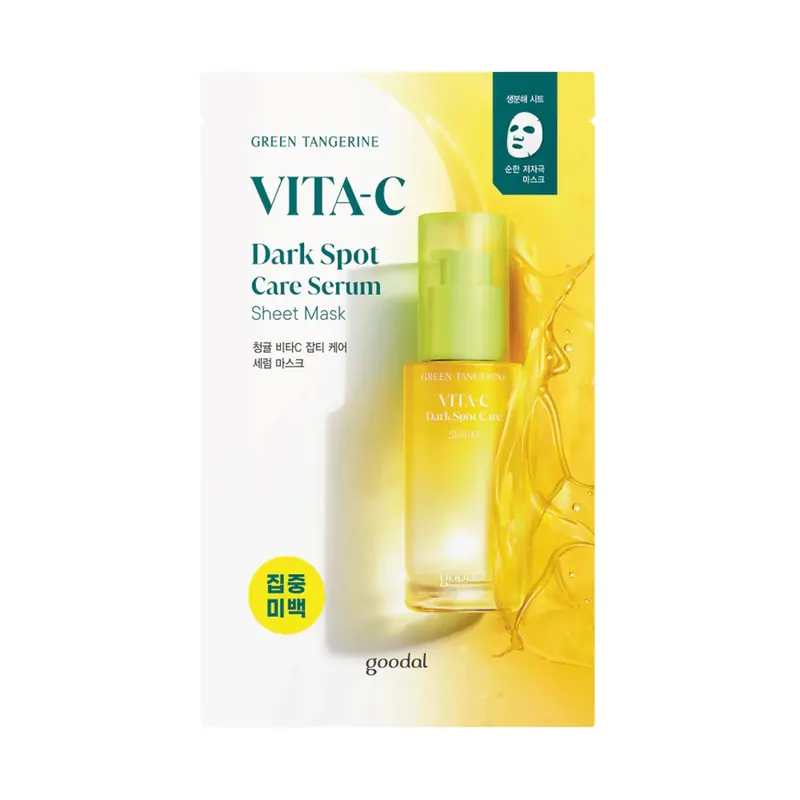 Green Tangerine Vita C Dark Spot Care Serum Sheet Mask GOODAL | Pinalli