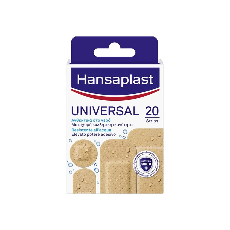 Hansaplast Cerotti Universal, Impermeabili e traspiranti per tutte le ferite, 20 pezzi in 4 formati
