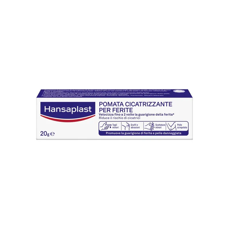 Hansaplast Pomata Cicatrizzante per Ferite 20 g, Crema cicatrici per ferite e pelle danneggiata