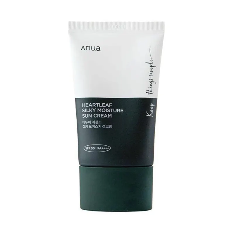 HEARTLEAF Silky Moisture Sun Cream SPF 50 ANUA | Pinalli