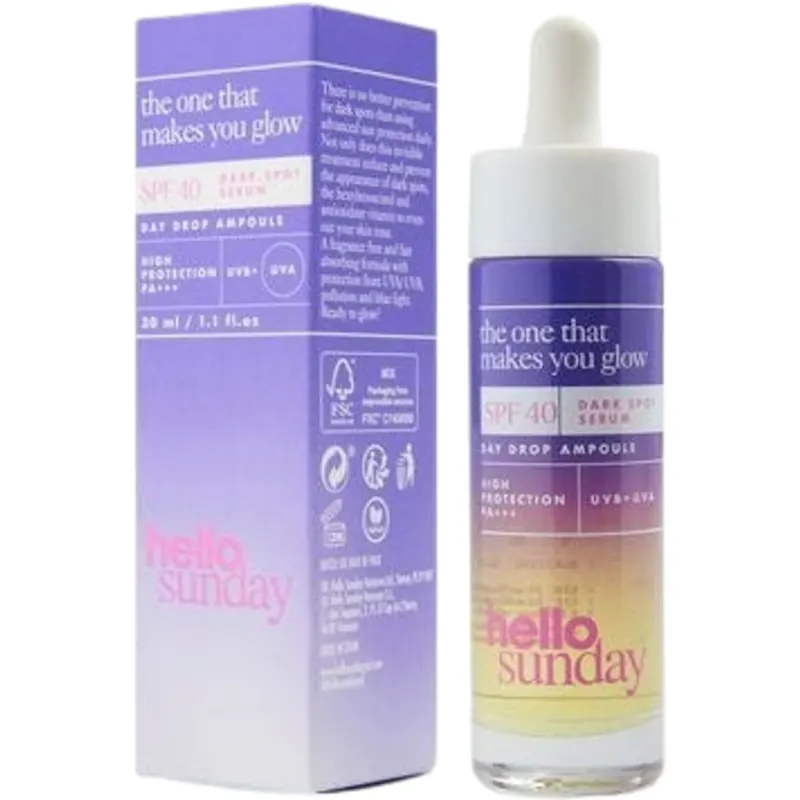 Hello Sunday the one that makes you glow Dark spot oil serum SPF40, 30 ml