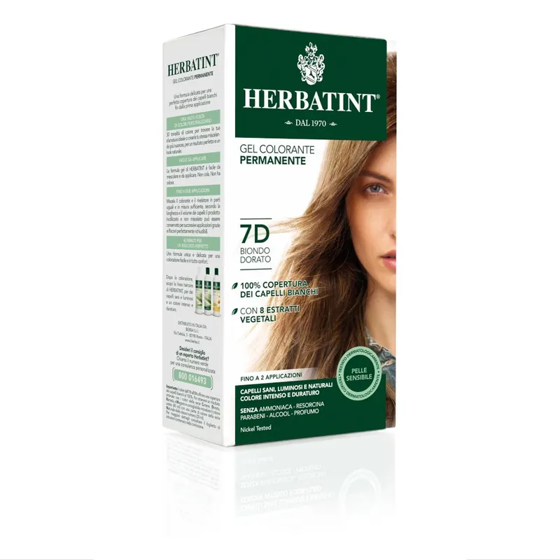 Herbatint Gel Colorante Permanente per Capelli Biondo Dorato 7/D
