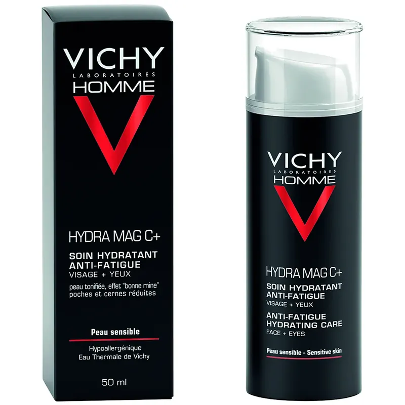 Homme Hydra Mag C + Trattamento Idratante Anti -Fatica Viso + Occhi VICHY | Pinalli