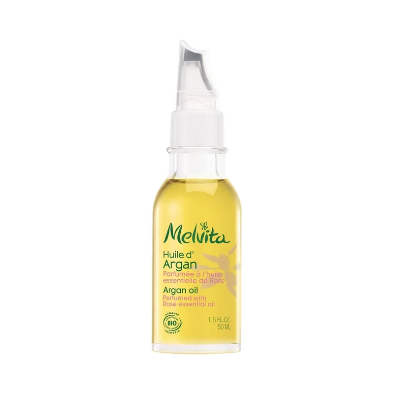 Huile d'argan parfumée à la rose bio 50ml MELVITA | Pinalli
