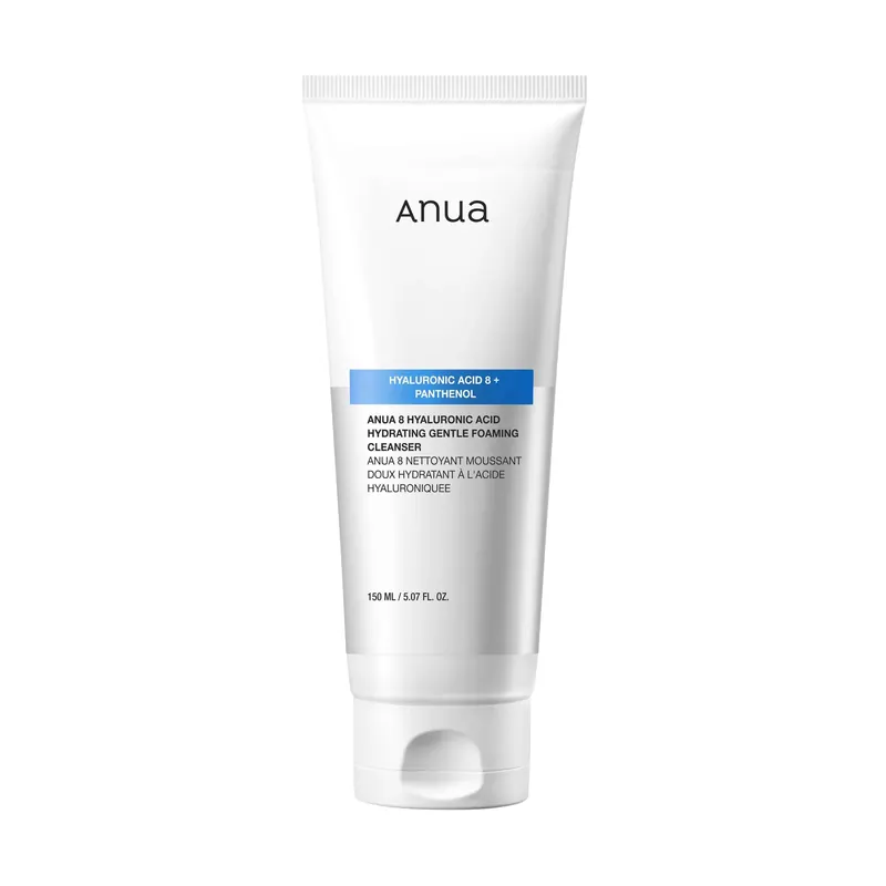 HYALURONIC ACID 8+ PANTHENOL Hydrating Gentle Foaming Cleanser ANUA | Pinalli