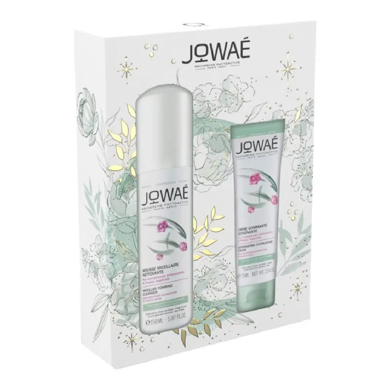 JOWAÉ Cofanetto Mousse Micellare Struccante e Crema Esfoliante Ossigenante