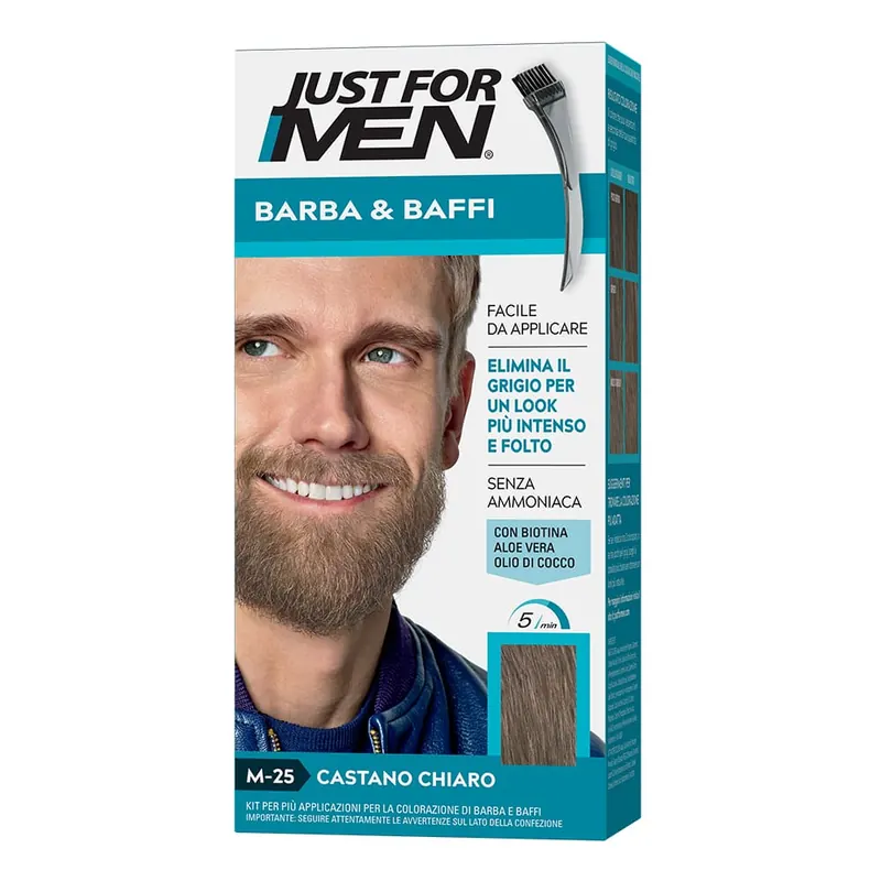 Just for Men colorante istantaneo per barba e baffi castano chiaro M25
