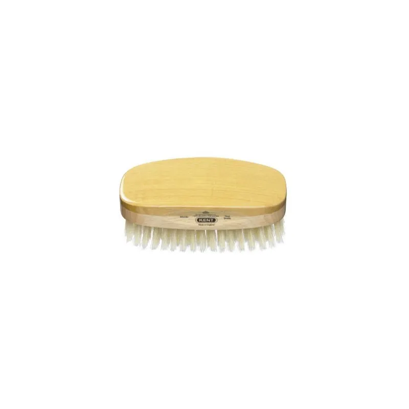 Kent Satin & Beechwood Hairbrush (White Bristles)