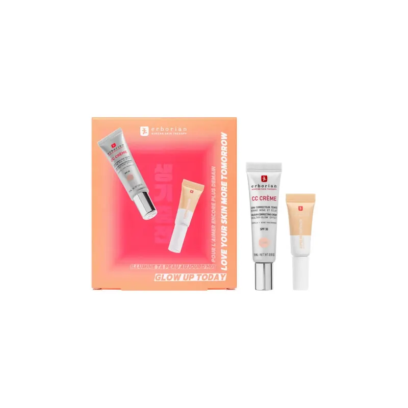 KIT HEALTHY GLOW - CC Crème & Super BB Concealer - Clair ERBORIAN | Pinalli