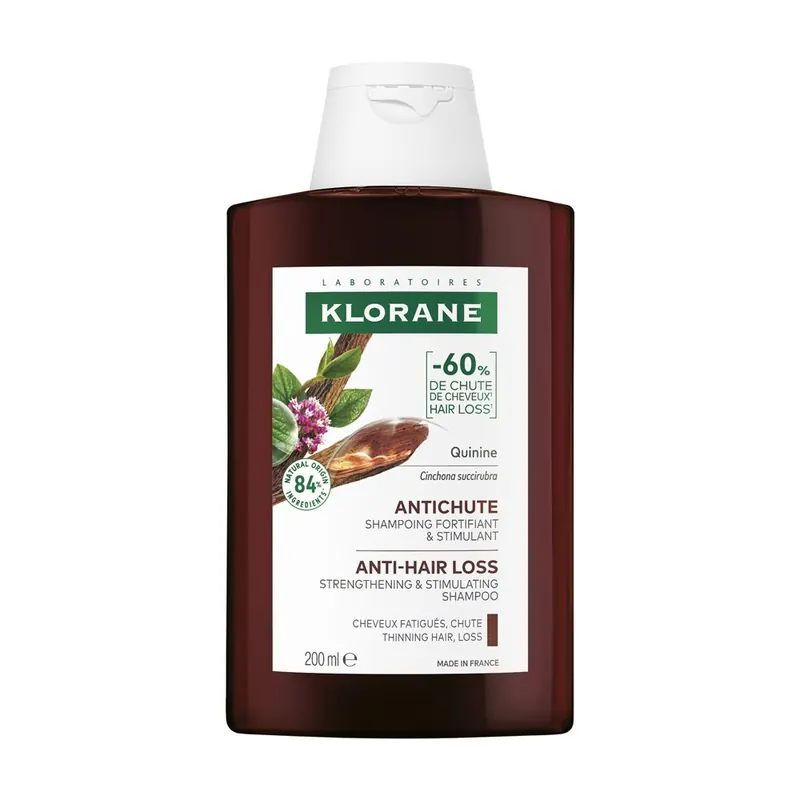 Klorane Shampoo Fortificante e Stimolante alla Chinina 200ml - Contro la caduta dei capelli
