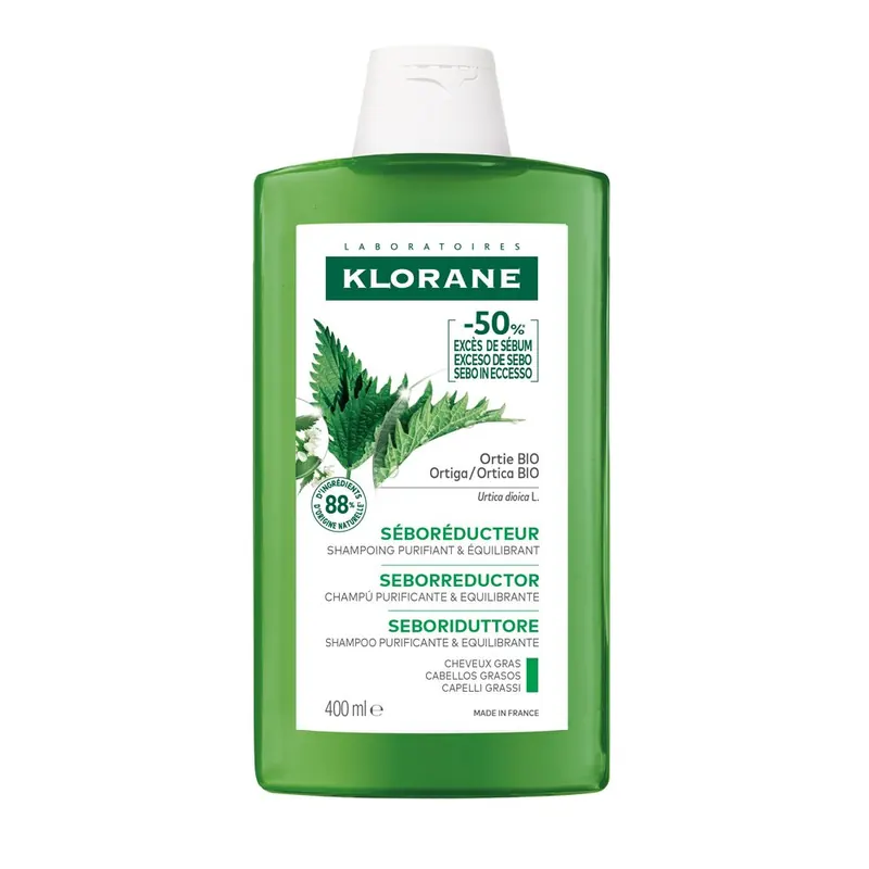 Klorane Shampoo purificante ed equilibrante all'Ortica 400ml - capelli grassi + Klorane Chinina shampoo 100ml GRATIS