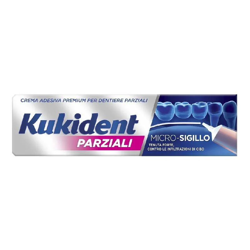 Kukident Parziali Crema Adesiva Premium per Dentiere Parziali