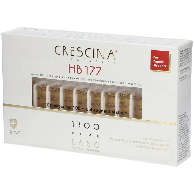 LABO CRESCINA® Transdermic Ri-Crescita HB 177 1300 Uomo 20 Fiale
