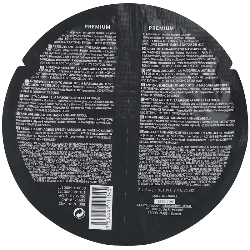 LIERAC Duo Maske Anti-Età Globale