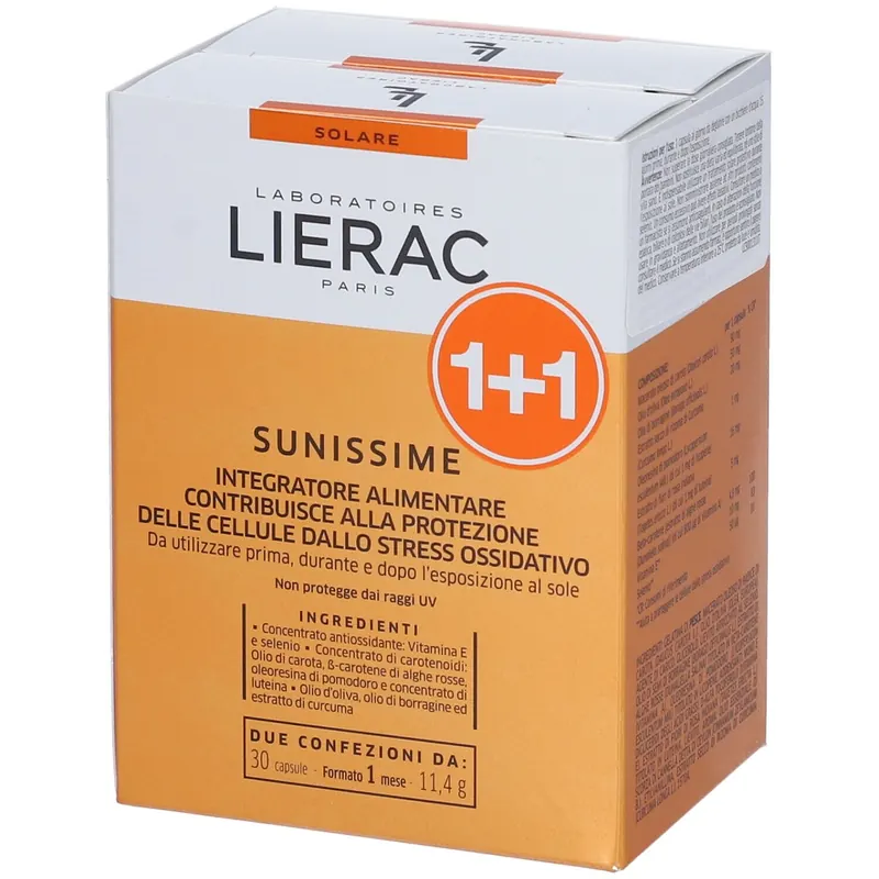 LIERAC Sunissime Capsule Duo Integratore Alimentare per Pelle al Sole