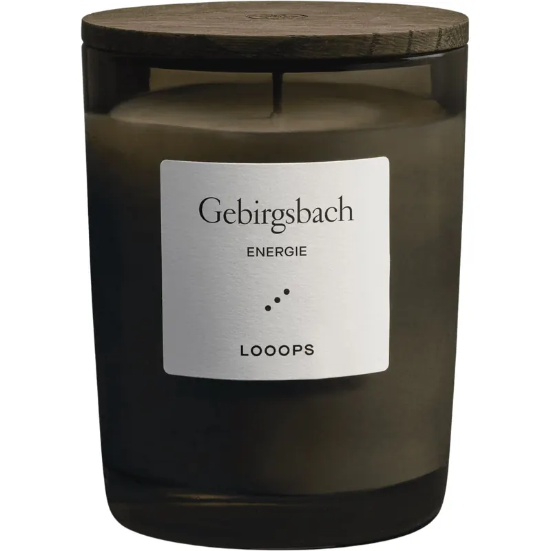 LOOOPS Kerzen Candela Profumata "Torrente di Montagna", 250 g